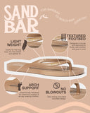 RUSTY Sandbar Ladies Thongs - BLACK/SILVER