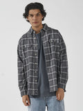 THRILLS - Genuine Oversized Flannel Shirt - MOOD INDIGO