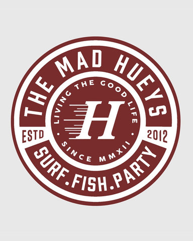 THE MAD HUEYS - Surf Fish Party Sticker - PLUM