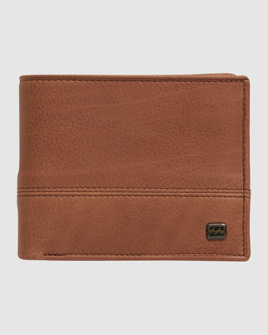 BILLABONG Dimension 2in1 Leather Wallet - TAN