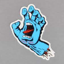 SANTA CRUZ Screaming Hand Sticker - BLUE