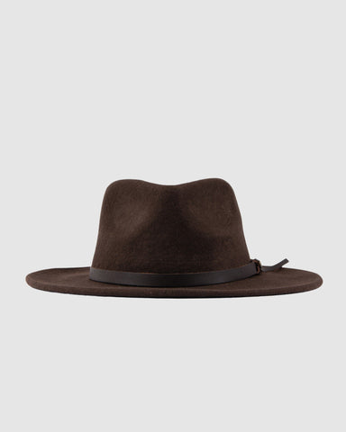 RUSTY Ned Felt Hat - COFFEE