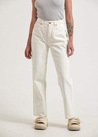 AFENDS - Shelby Organic Denim Wide Leg Jean - OFF WHITE
