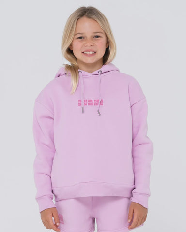 RUSTY Choose Your Future Oversize Girls Hoodie - ROSE BLOOM