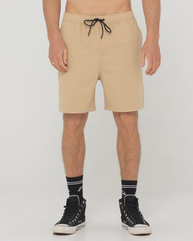 RUSTY Manila Folder 19 Elastic Short - LIGHT FENNEL