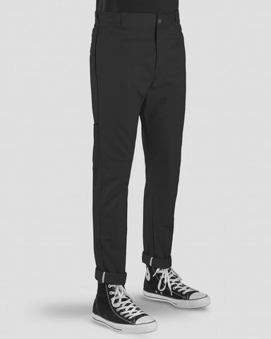 DICKIES Skinny Double Knee Work Pant - BLACK