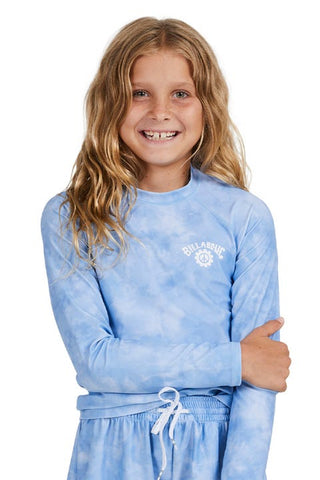 BILLABONG Wave Wash LS Girls Rashie - SUNS BLUE