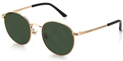 CARVE - Heidi Brushed Gold Green Lens