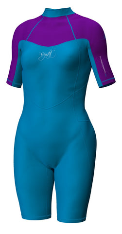 CRYSTAL - Girls 2mm Springsuit - BLUE PURPLE