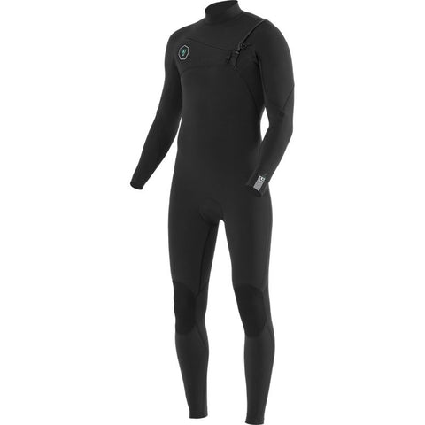 VISSLA Seven Seas 4/3 Chest Zip - BLACK