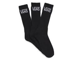 VANS - Off The Wall Men's Classic Crew Socks 3-Pack Size 6.5-9 -  BLACK