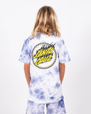 SANTA CRUZ Checked Out Flamed Dot Tee - BLUE TIE DYE