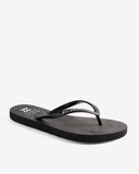BILLABONG Dama Thongs - BLACK/WHITE 2