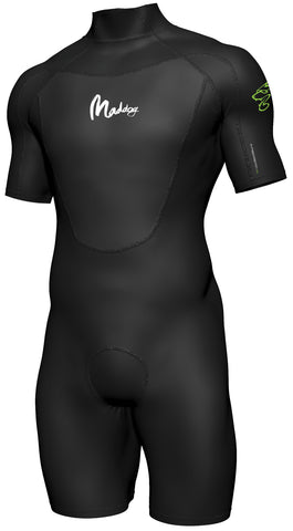 MADDOG Men's Super Stretch Springsuit 2mm - BLACK