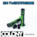 COLONY Much Room BMX Grips & Bar Ends - GREEN STORM