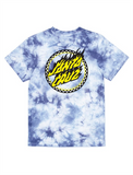 SANTA CRUZ Checked Out Flamed Dot Tee - BLUE TIE DYE