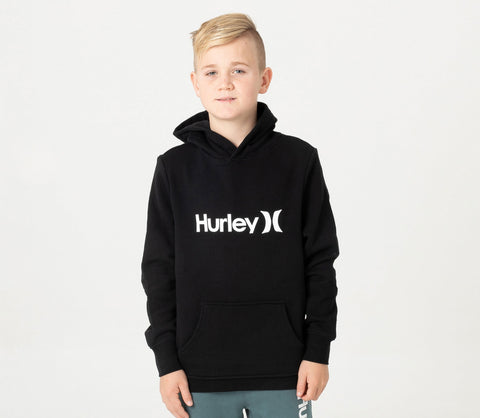 HURLEY Boys Core One And Only Solid Pullover - BLACK