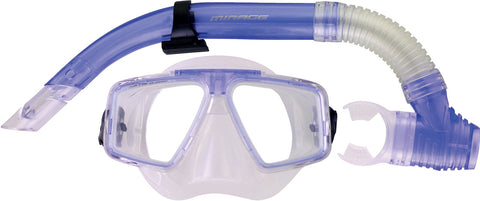 MIRAGE Quest Adult Mask & Snorkel Set - DARK BLUE