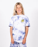 SANTA CRUZ Checked Out Flamed Dot Tee - BLUE TIE DYE