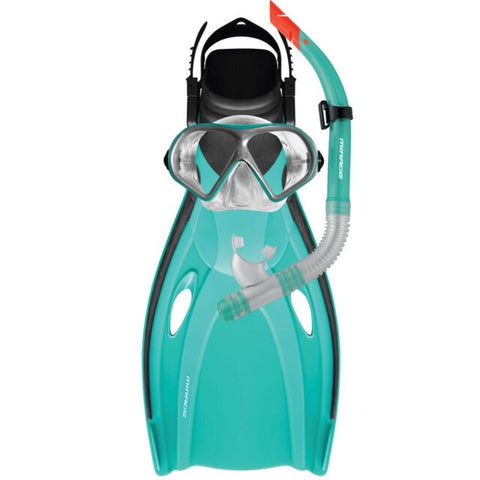 MIRAGE Mission Adult Mask, Snorkel & Fin Set- Teal