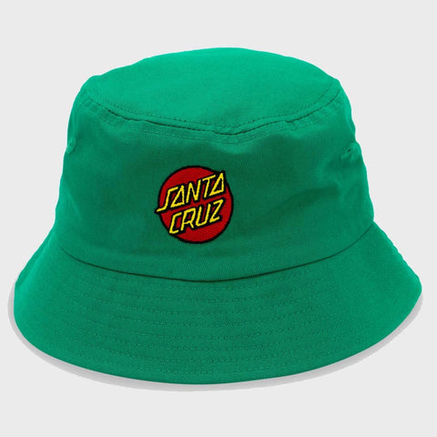SANTA CRUZ Classic Dot Patch Bucket Hat - GREEN