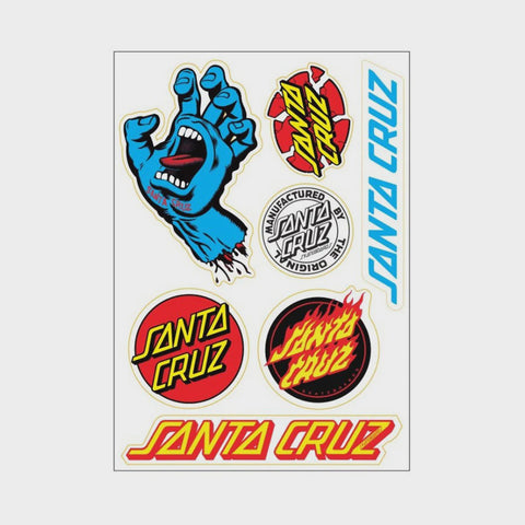 SANTA CRUZ Screaming Hand Multi Sticker Sheet