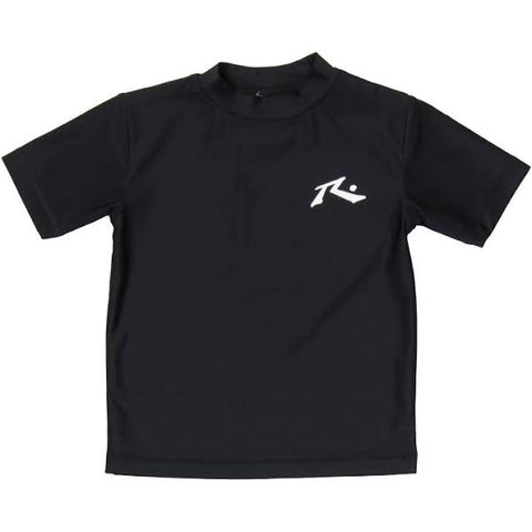 RUSTY One Hit Short Sleeve Rashie Runts- BLACK