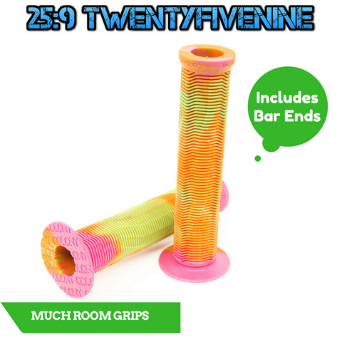 COLONY Much Room BMX Grips & Bar Ends - TECHNICOLOUR
