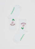 AFENDS Sun Dancer Hemp Socks One Pack - WHITE