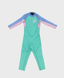 O'NEILL Girl's Toddler Reactor Back Zip Full 2mm - SEAFOAM/PINK/FOG