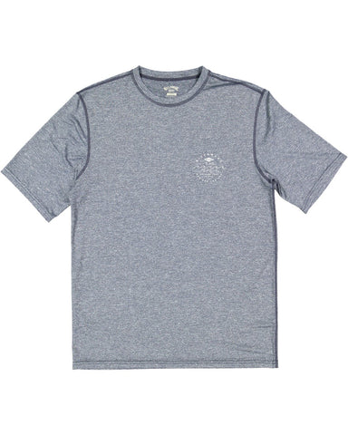 BILLABONG Boys Wave Dave Short Sleeve Rash Vest - NAVY HEATHER
