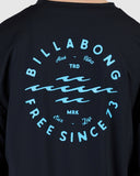 BILLABONG Boys Big Wave Daz Loose Fit Long Sleeve Rash Vest - BLACK