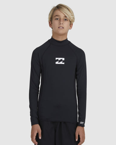 BILLABONG All Day Wave Long Sleeve Rash Vest - BLACK