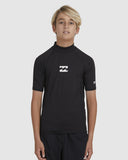BILLABONG All Day Wave Short Sleeve Rash Vest - BLACK