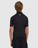 BILLABONG All Day Wave Short Sleeve Rash Vest - BLACK