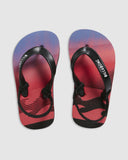 BILLABONG Groms Fade Thongs - NEO RED