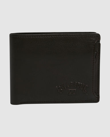 BILLABONG Slim 2 in 1 Leather Wallet - JAVA GRAIN