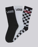 VANS Classic Crew 3 Pack (US Boys Size 1-6) - BLACK/WHITE