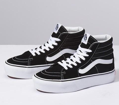 Vans sk8 best sale hi black platform