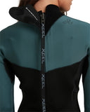 XCEL Women's Axis X Back Zip Full Suit 3/2mm - BLACK/TIN/MESA