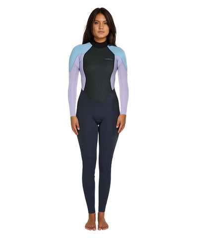 O'NEILL - Women's Reactor 2 Back Zip Full Suit 3/2mm - GUNMETAL/FOG/MIST